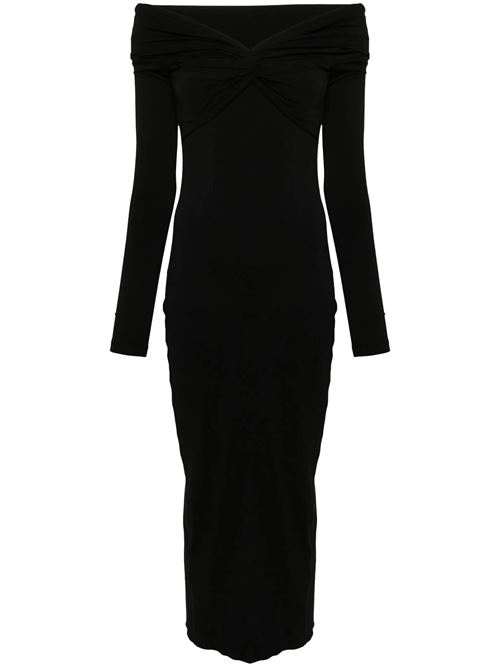 Black jersey dress ROTATE BIRGERCHR | 113026100BCR738100